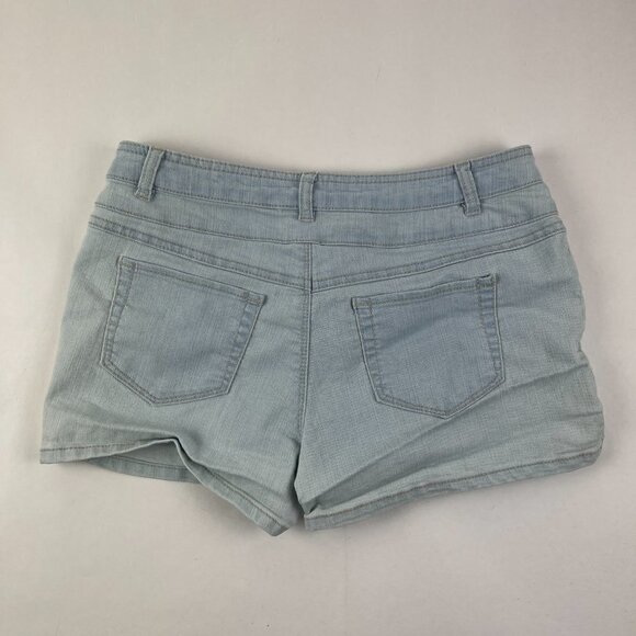 Rue 21 Shorts Womens Juniors Size 7/8 High Waisted Light Wash - Picture 2 of 8